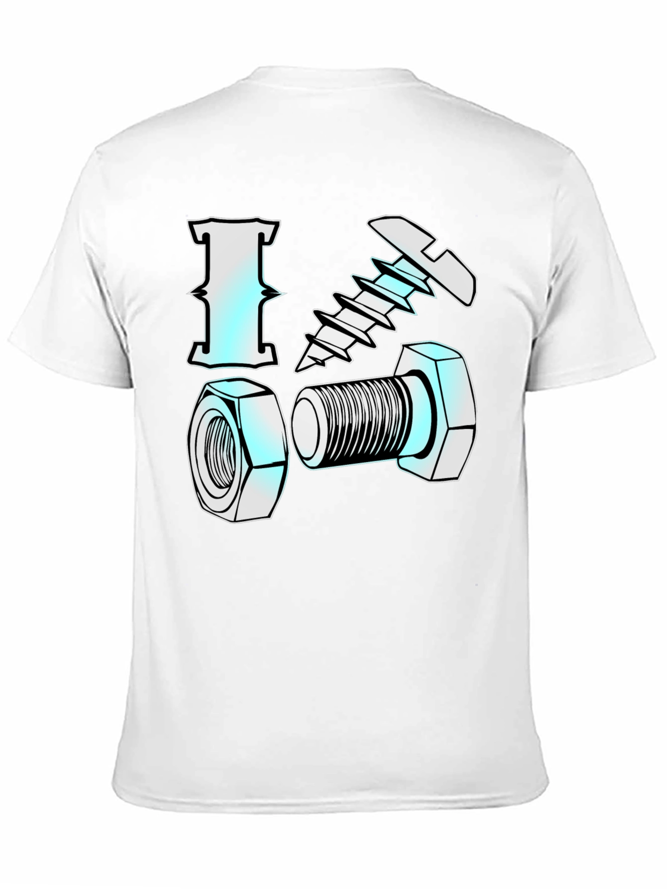 I Love Nuts & Bolts Funny Graphic T-Shirt