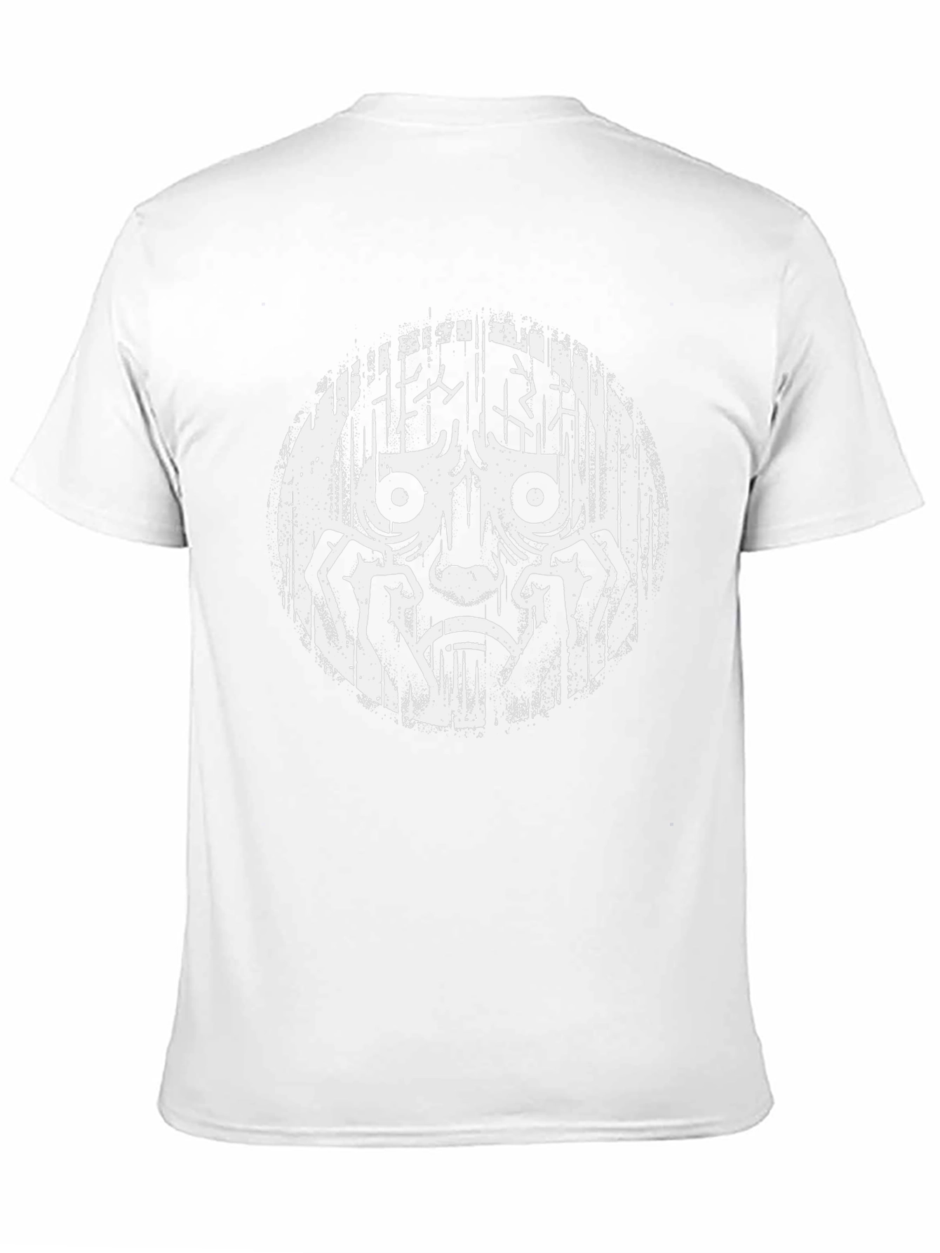 Distressed Graphic T-Shirt - White Print on Black