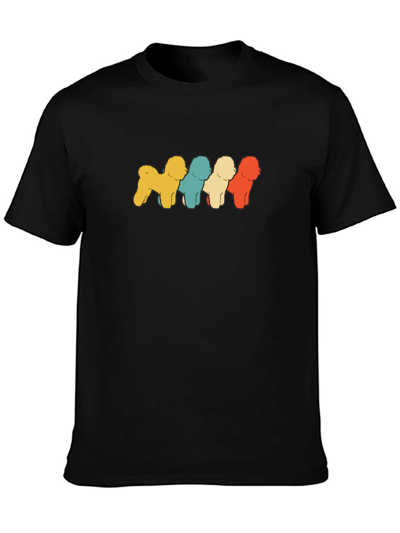 Retro Dog Breed T-Shirt Black