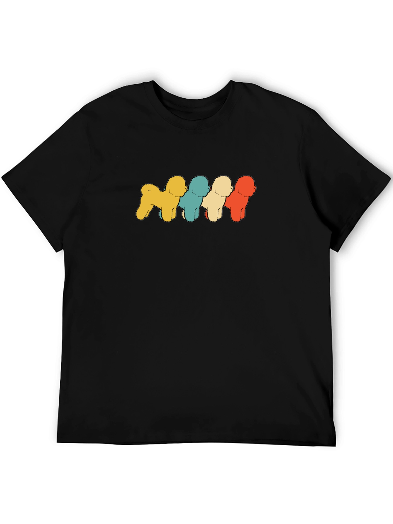 Retro Dog Breed T-Shirt Black
