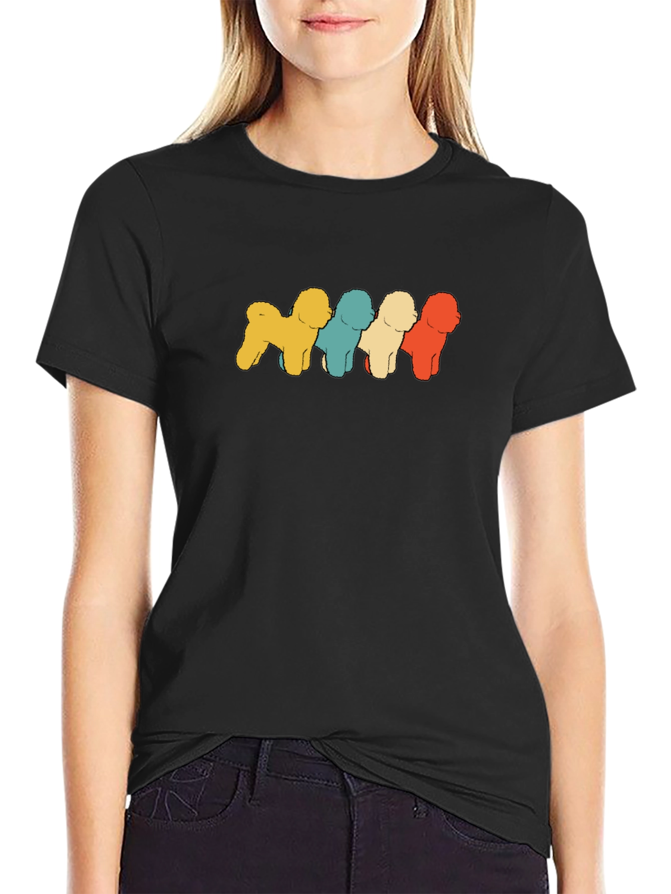Retro Dog Breed T-Shirt Black