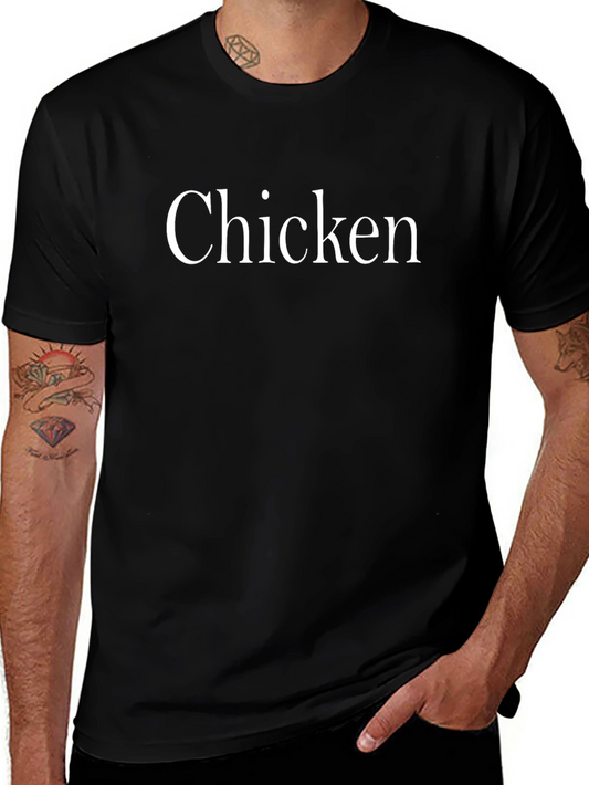 Chicken Graphic Print Crew Neck T-Shirt