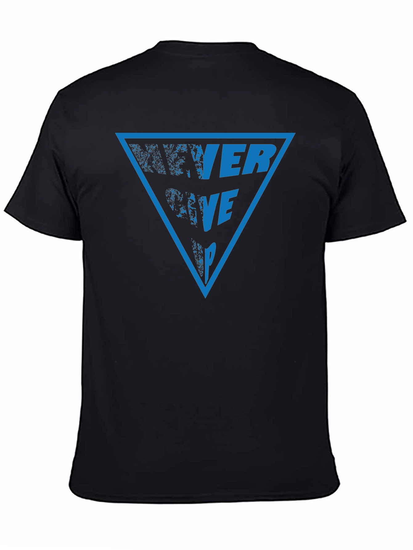 Never Give Up Graphic Tee - Black
