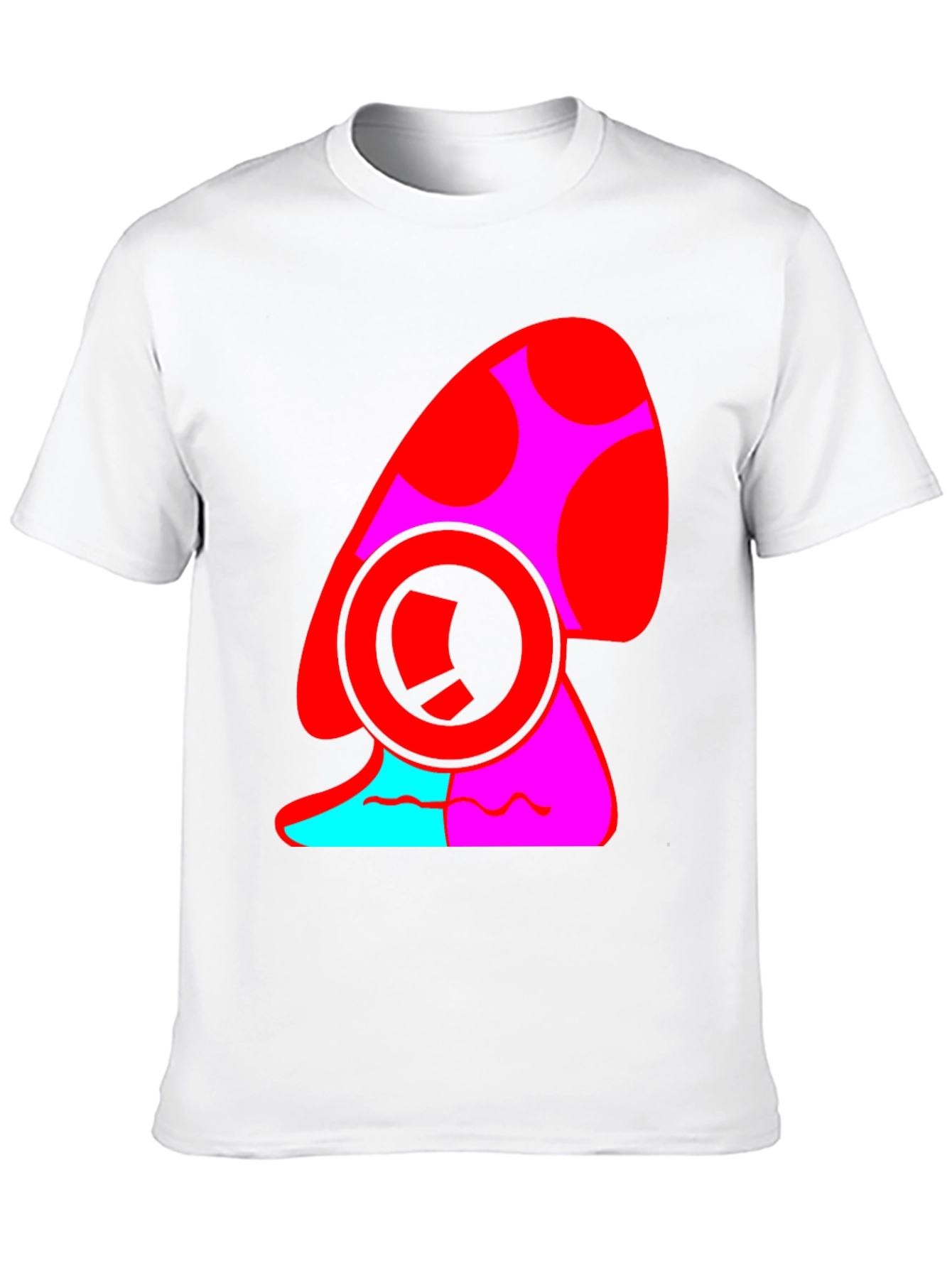 Bold Graphic Mushroom Tee - Quirky Black T-Shirt