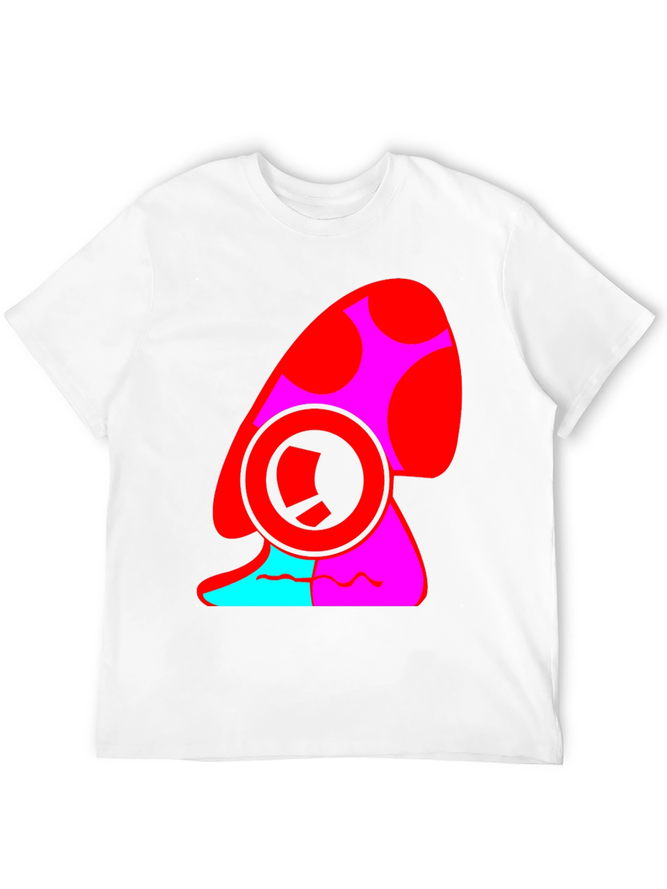 Bold Graphic Mushroom Tee - Quirky Black T-Shirt