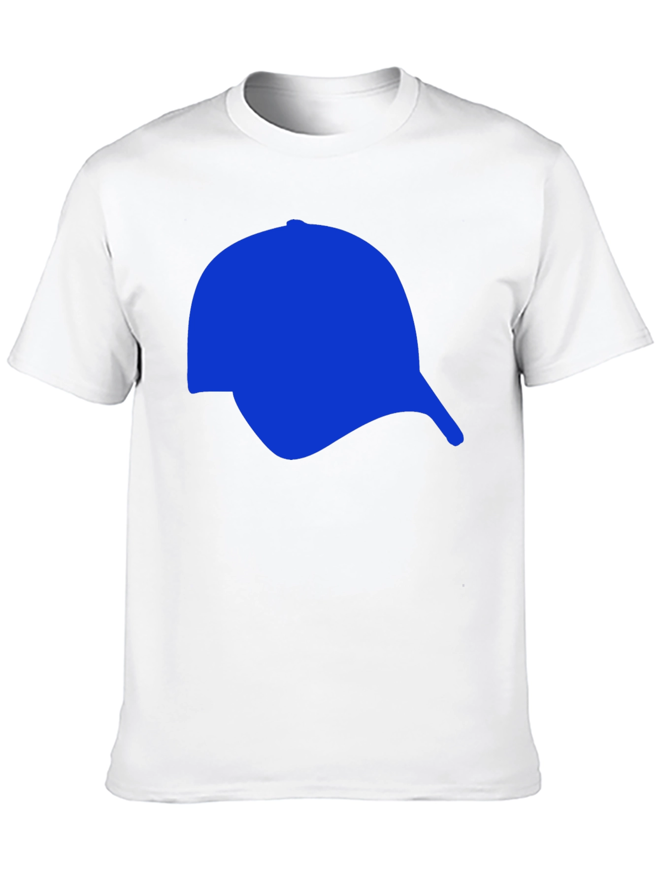 Mens Black T-Shirt with Blue Cap Graphic