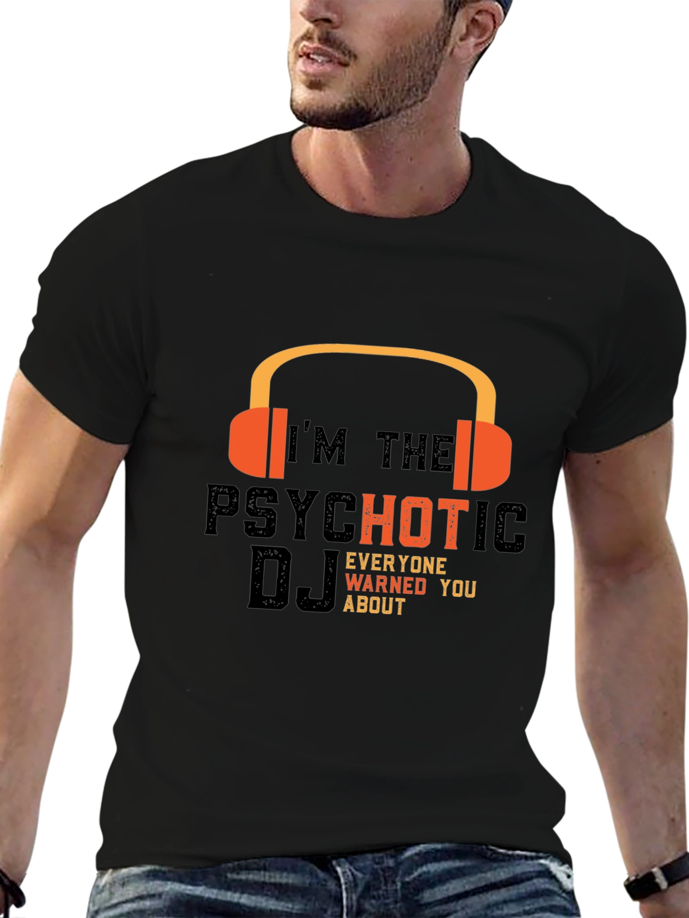 Psychotic DJ T-Shirt - Headphones Graphic Tee