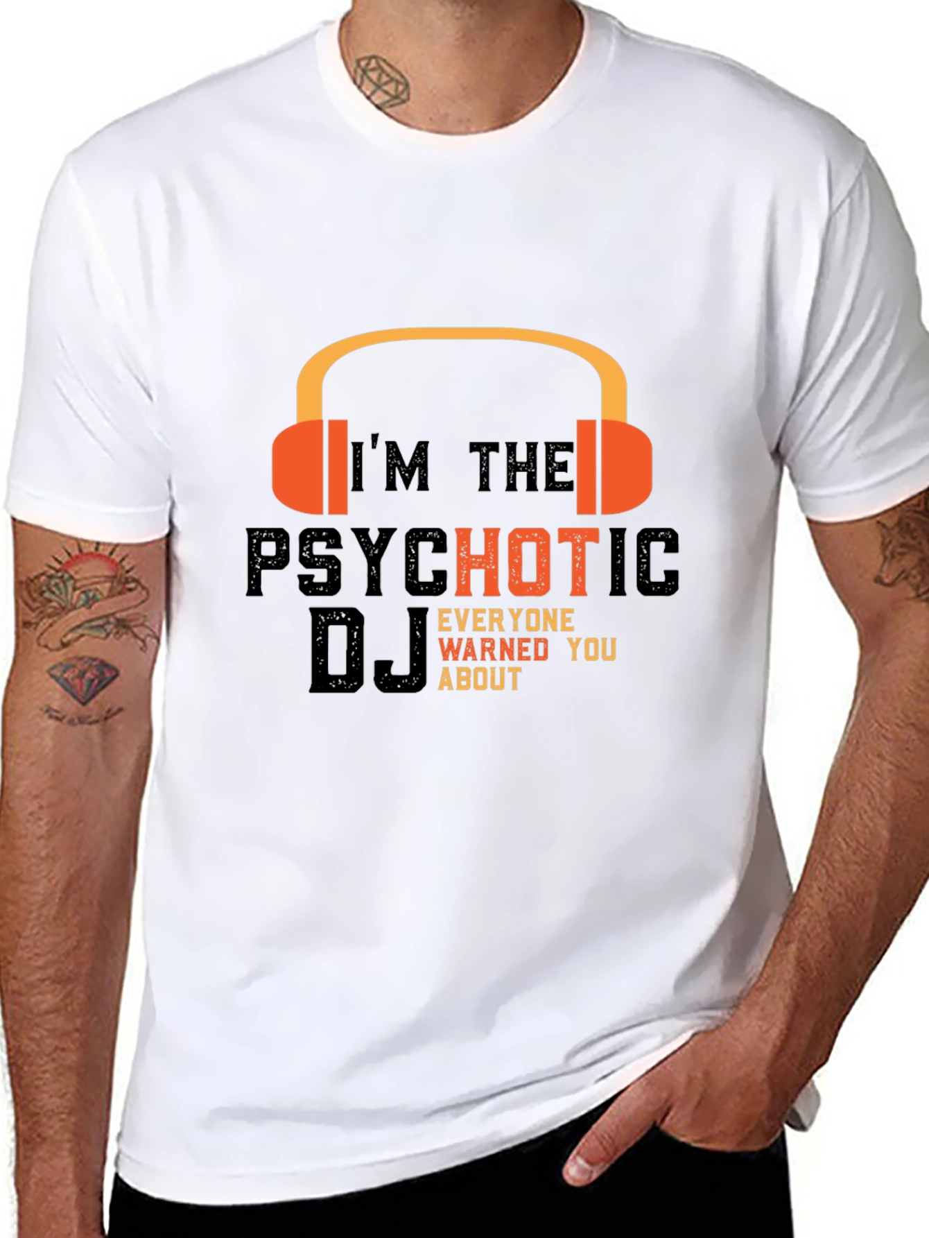 Psychotic DJ T-Shirt - Headphones Graphic Tee