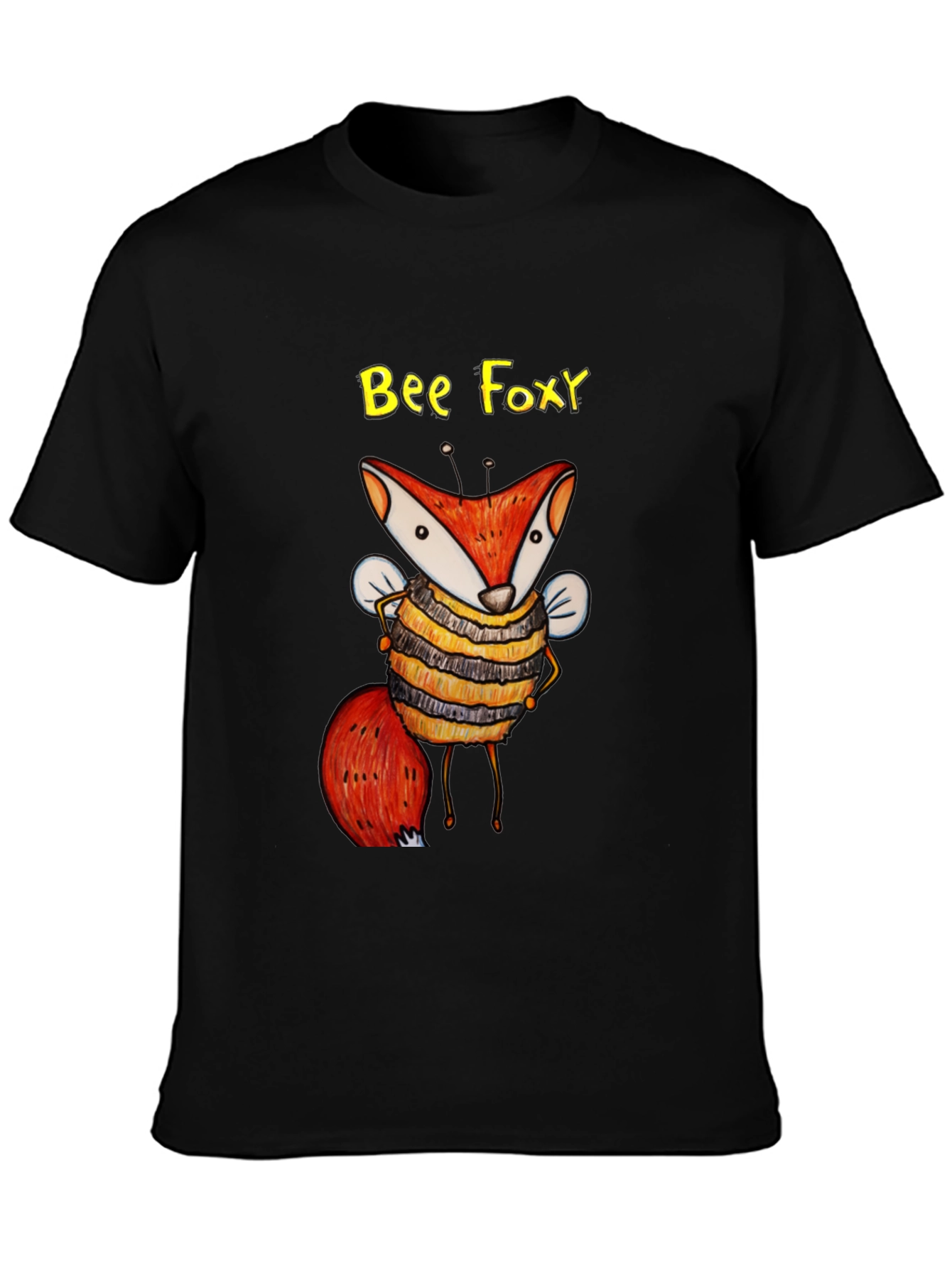 Bee Foxy Graphic Tee - Black Unisex T-Shirt