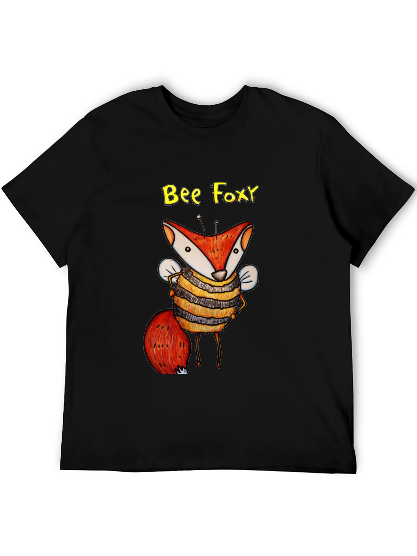 Bee Foxy Graphic Tee - Black Unisex T-Shirt