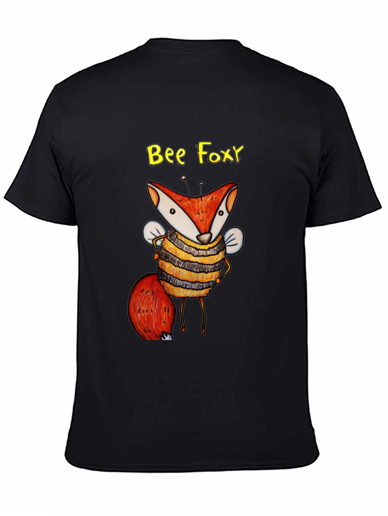 Bee Foxy Graphic Tee - Black Unisex T-Shirt