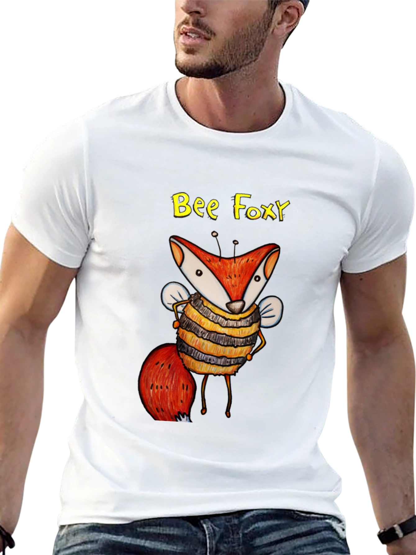 Bee Foxy Graphic Tee - Black Unisex T-Shirt