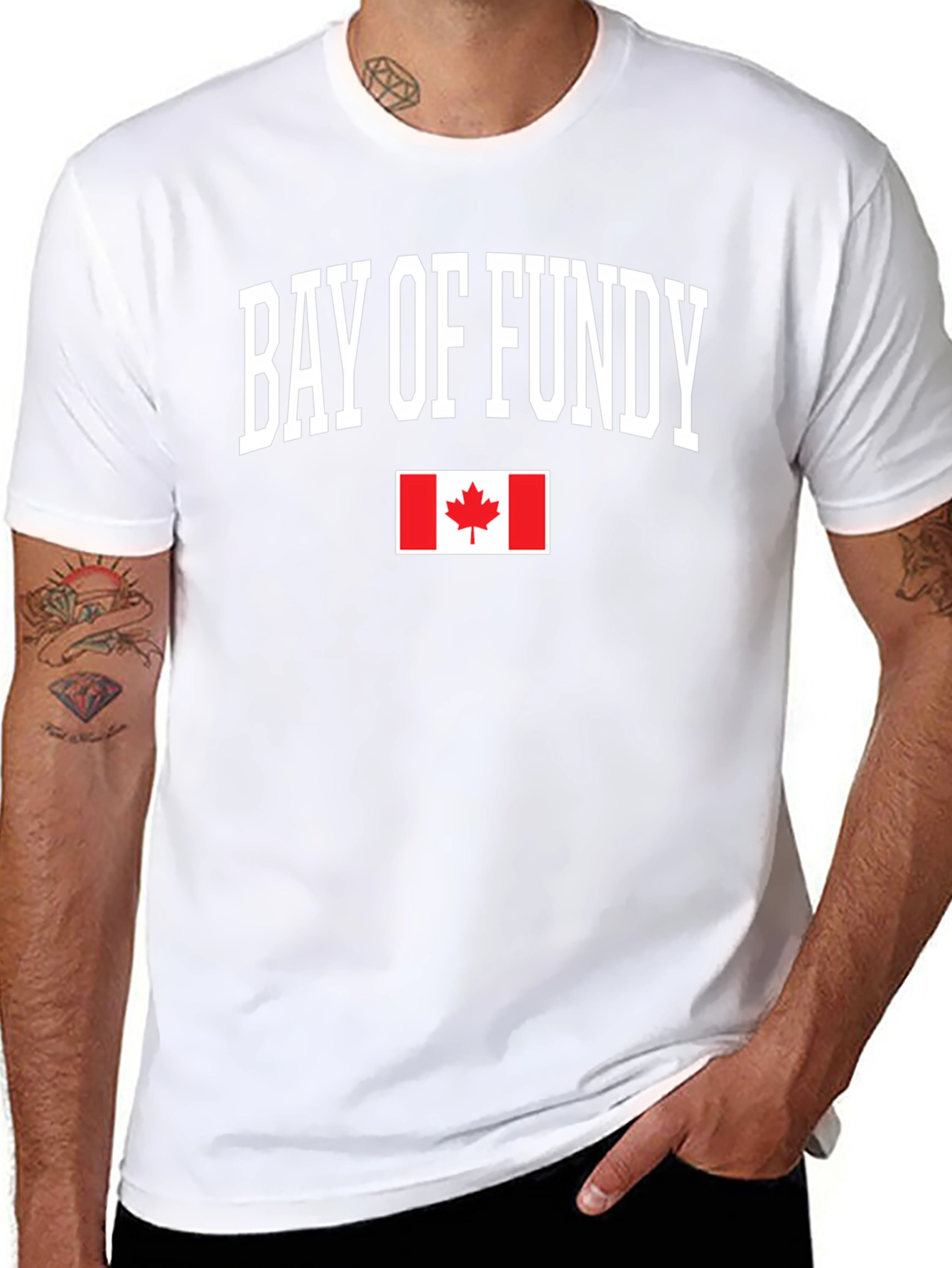 Bay of Fundy Canada Flag Graphic T-Shirt