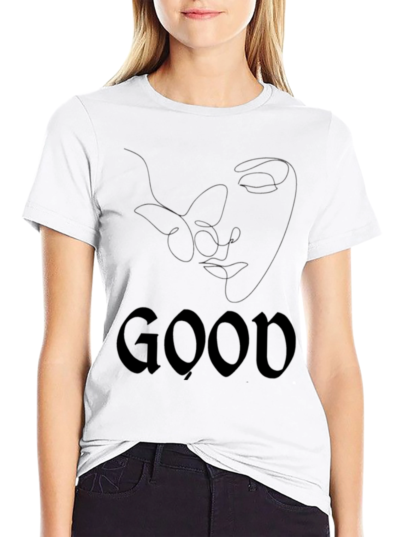 Mens Black Graphic Tee - Good Butterfly