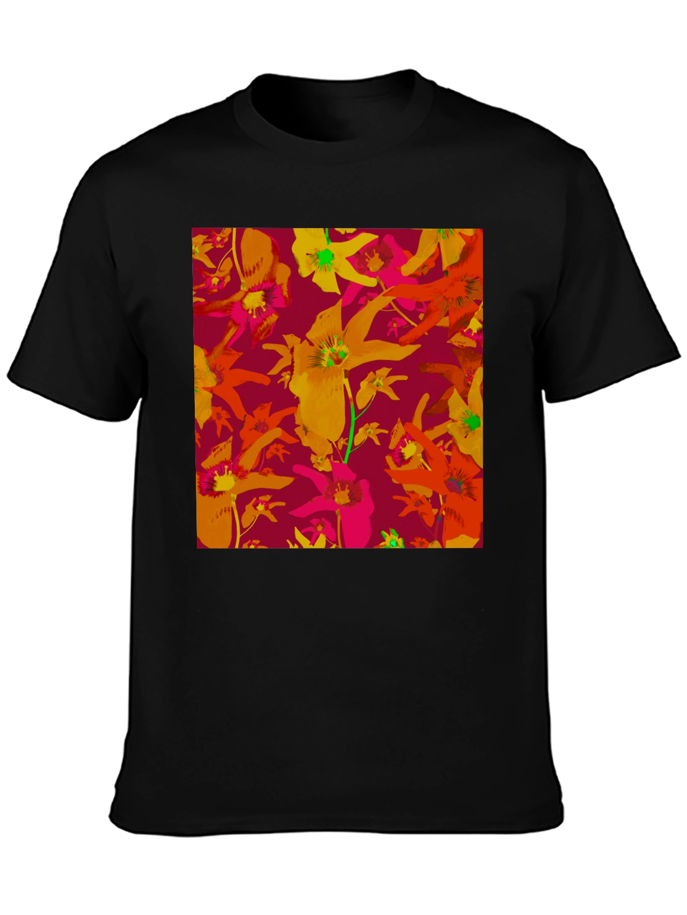 Floral Pattern T-Shirt - Vivid & Unique Design