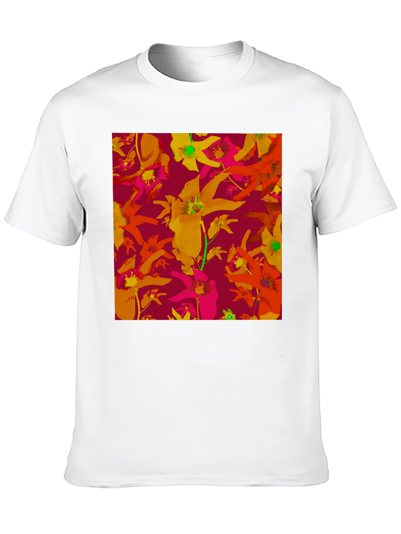 Floral Pattern T-Shirt - Vivid & Unique Design