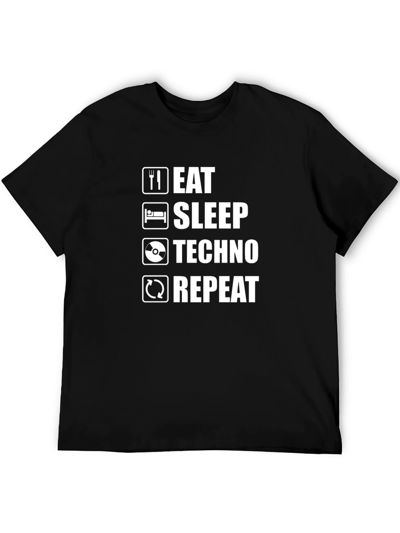 Eat Sleep Techno Repeat Graphic Tee