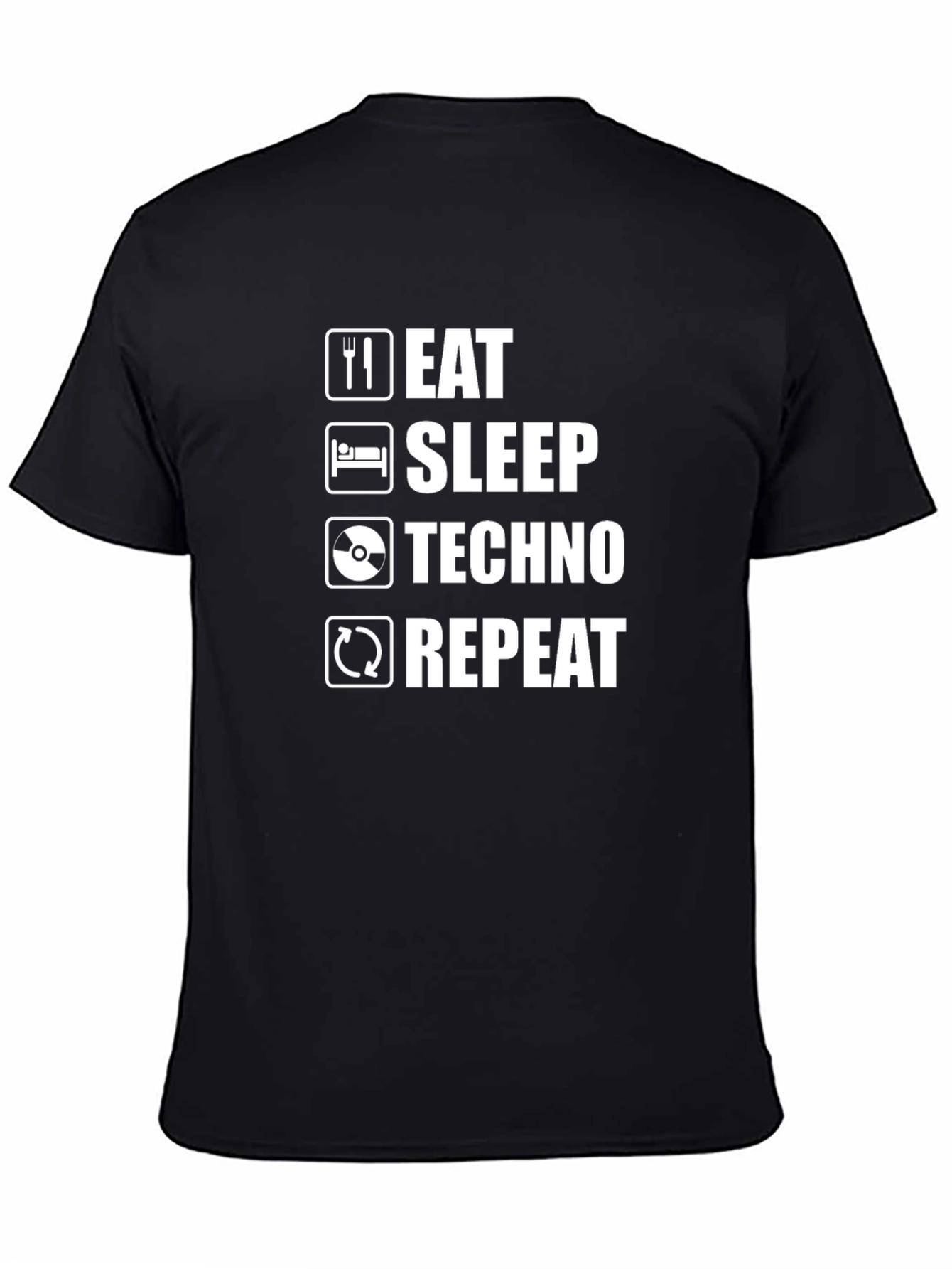 Eat Sleep Techno Repeat Graphic Tee