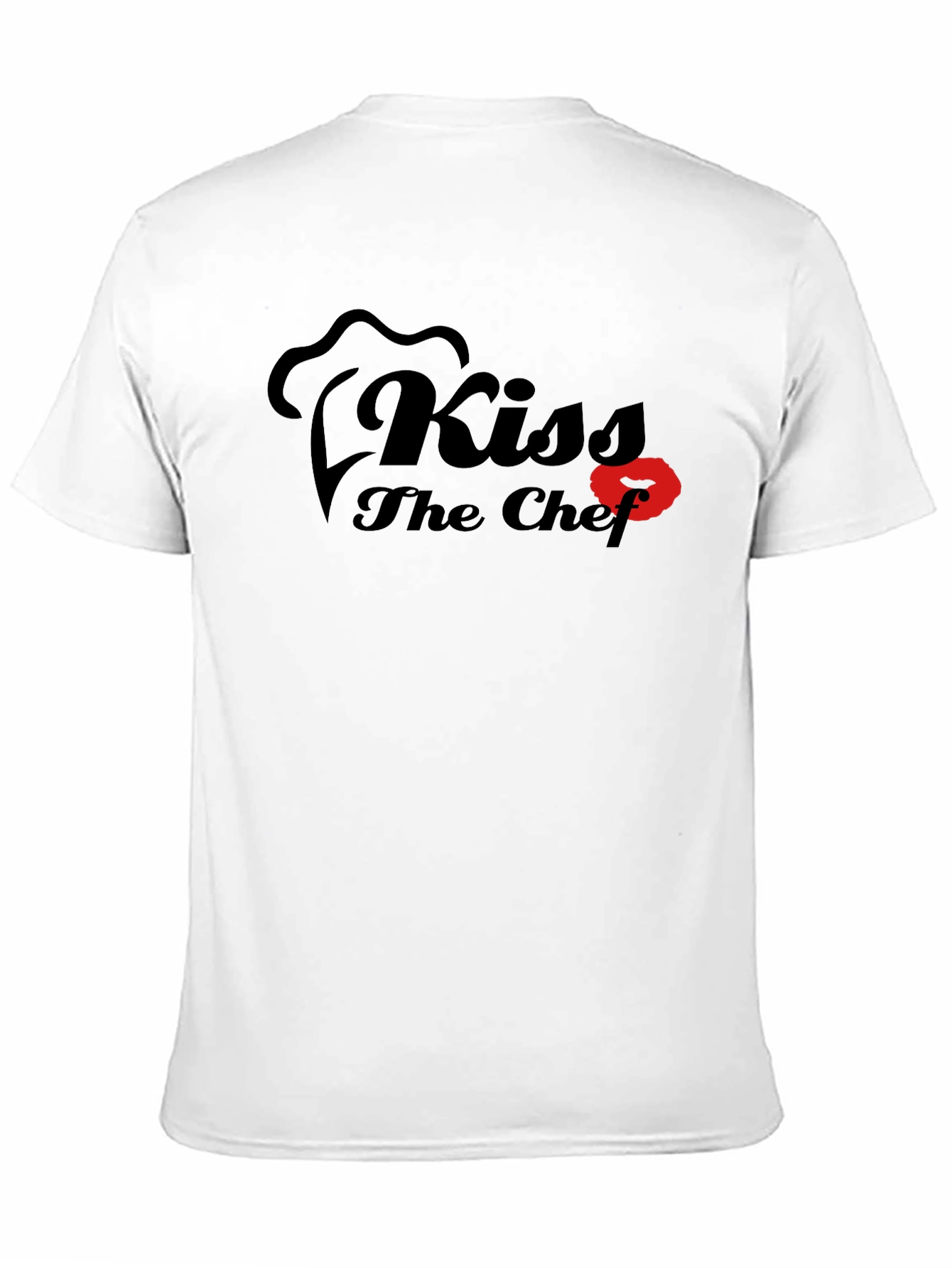 Kiss The Chef Black Graphic T-Shirt