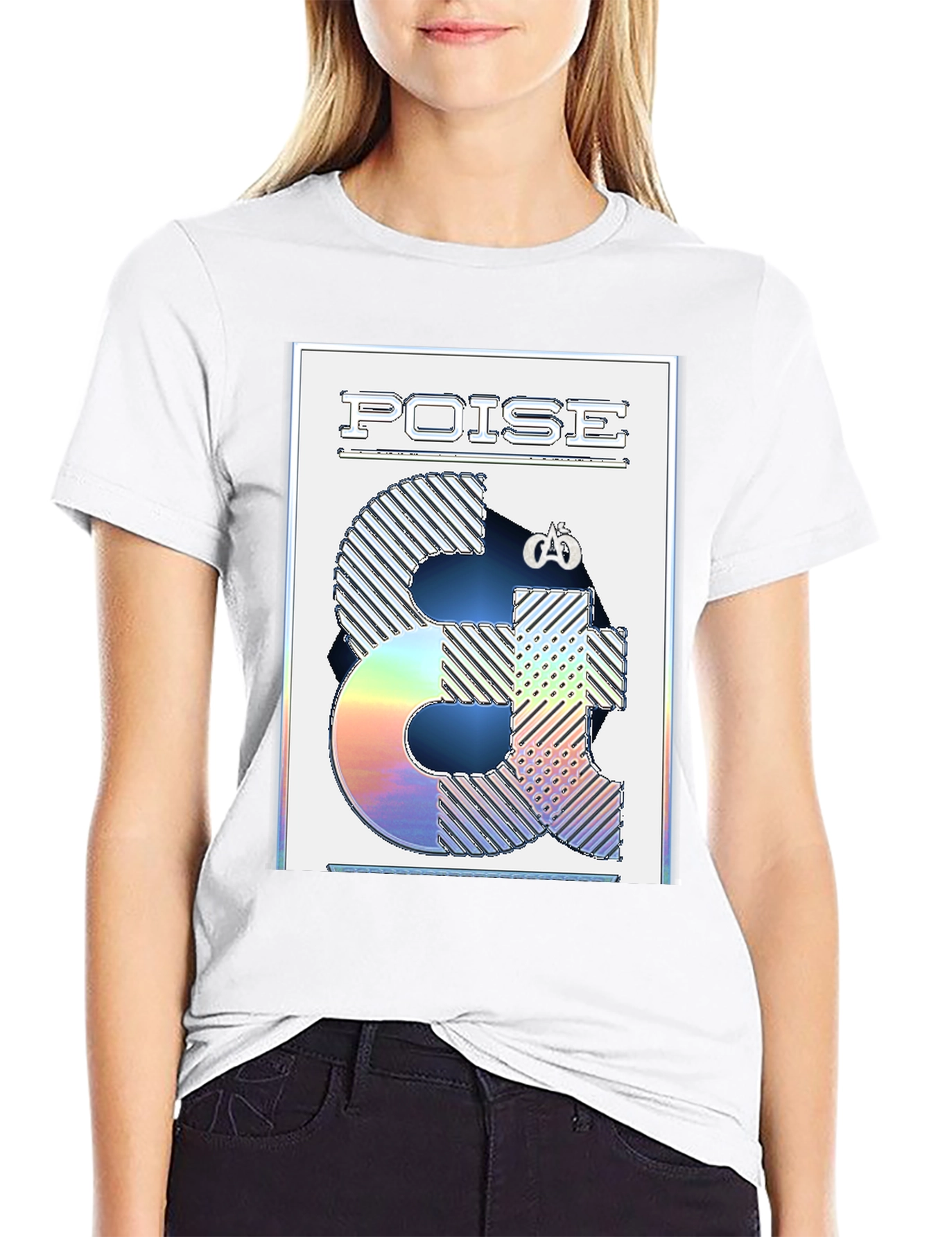 Poise Graphic Print Black Tee