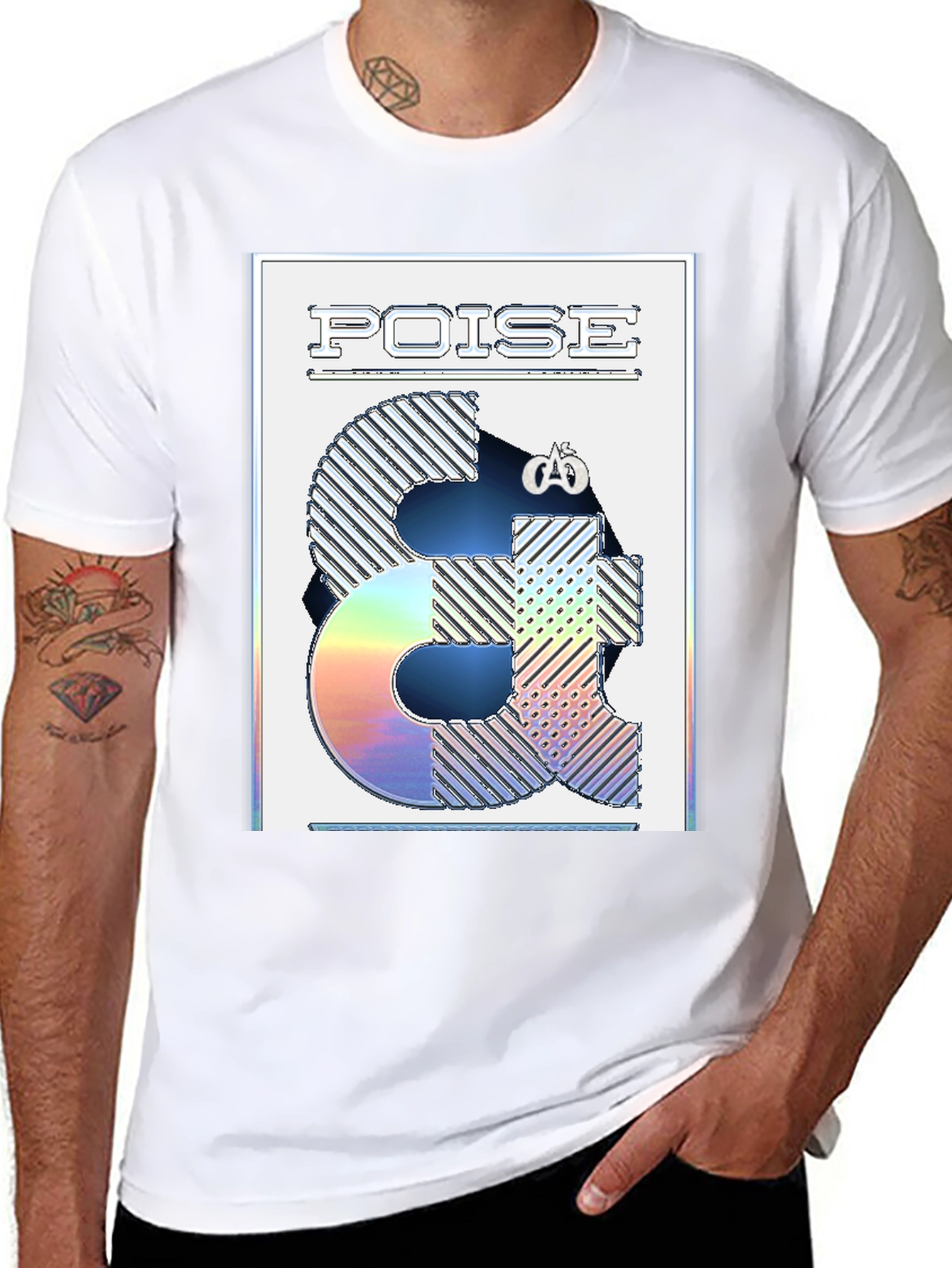 Poise Graphic Print Black Tee