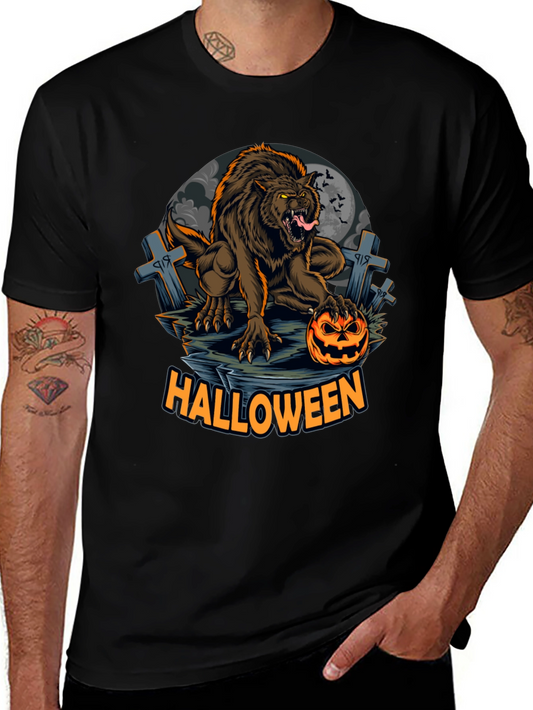 Halloween Werewolf Graphic T-Shirt