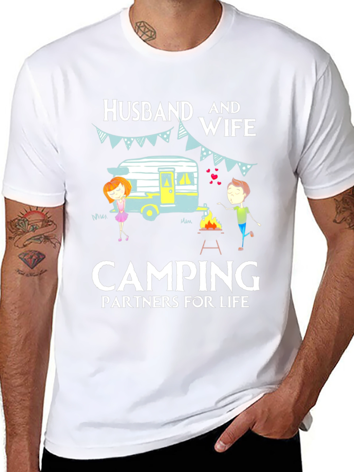 Husband & Wife Camping Partners T-Shirt