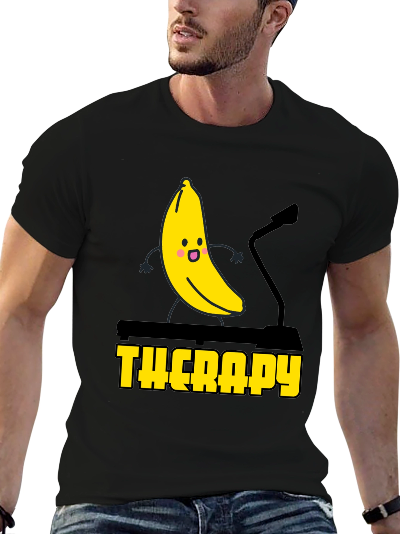 Banana Therapy Graphic Tee - Black