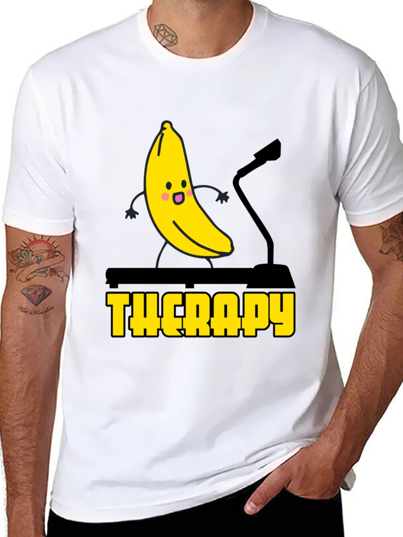 Banana Therapy Graphic Tee - Black