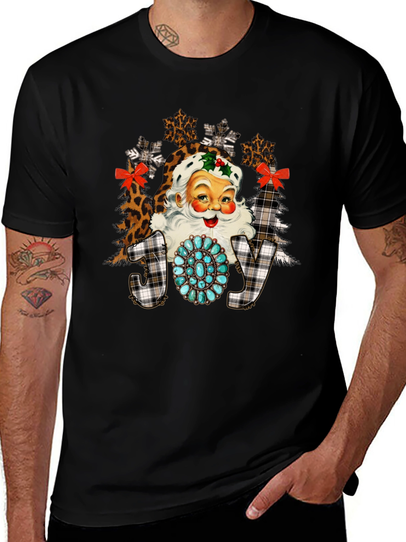 Festive Santa Graphic Tee
