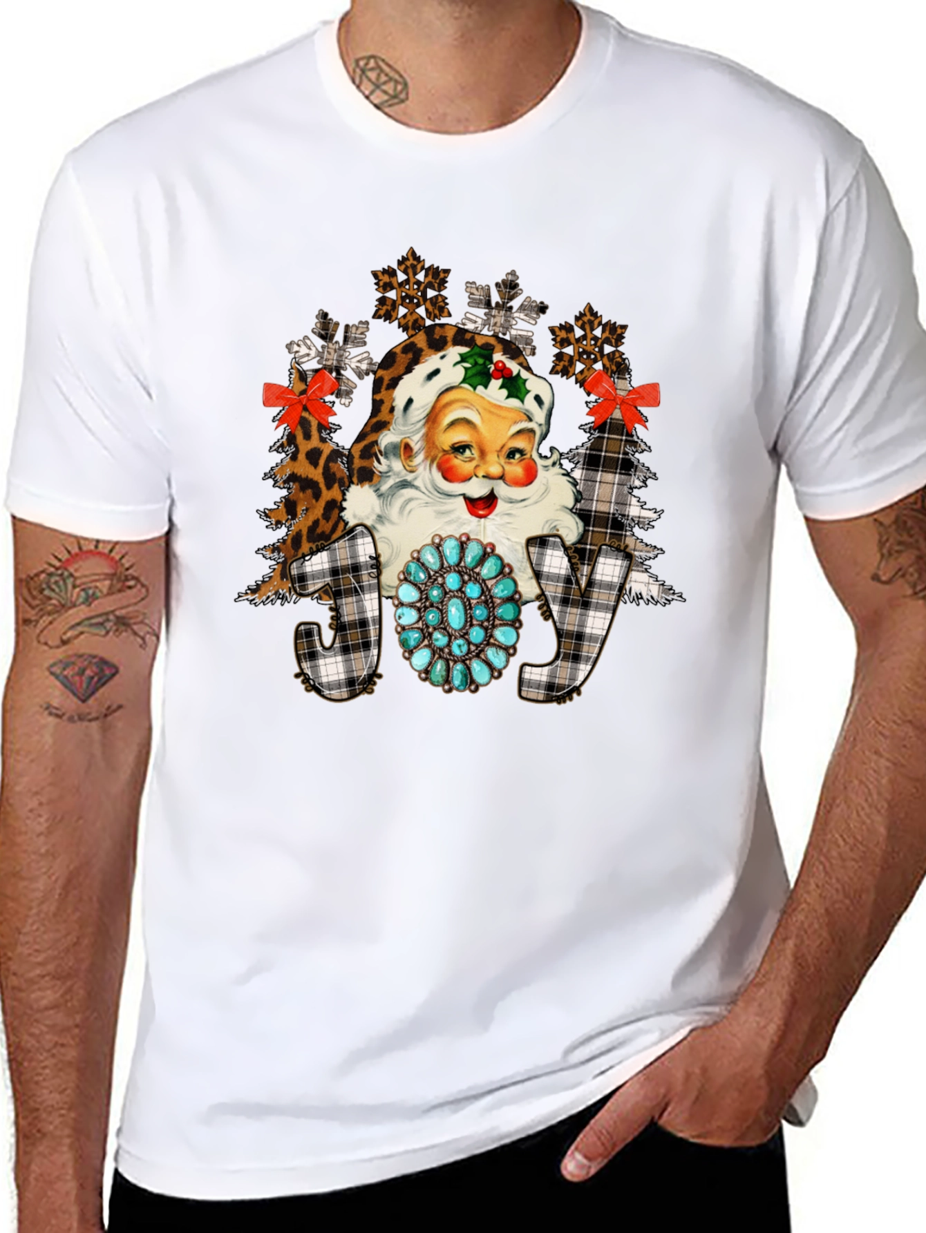 Festive Santa Graphic Tee