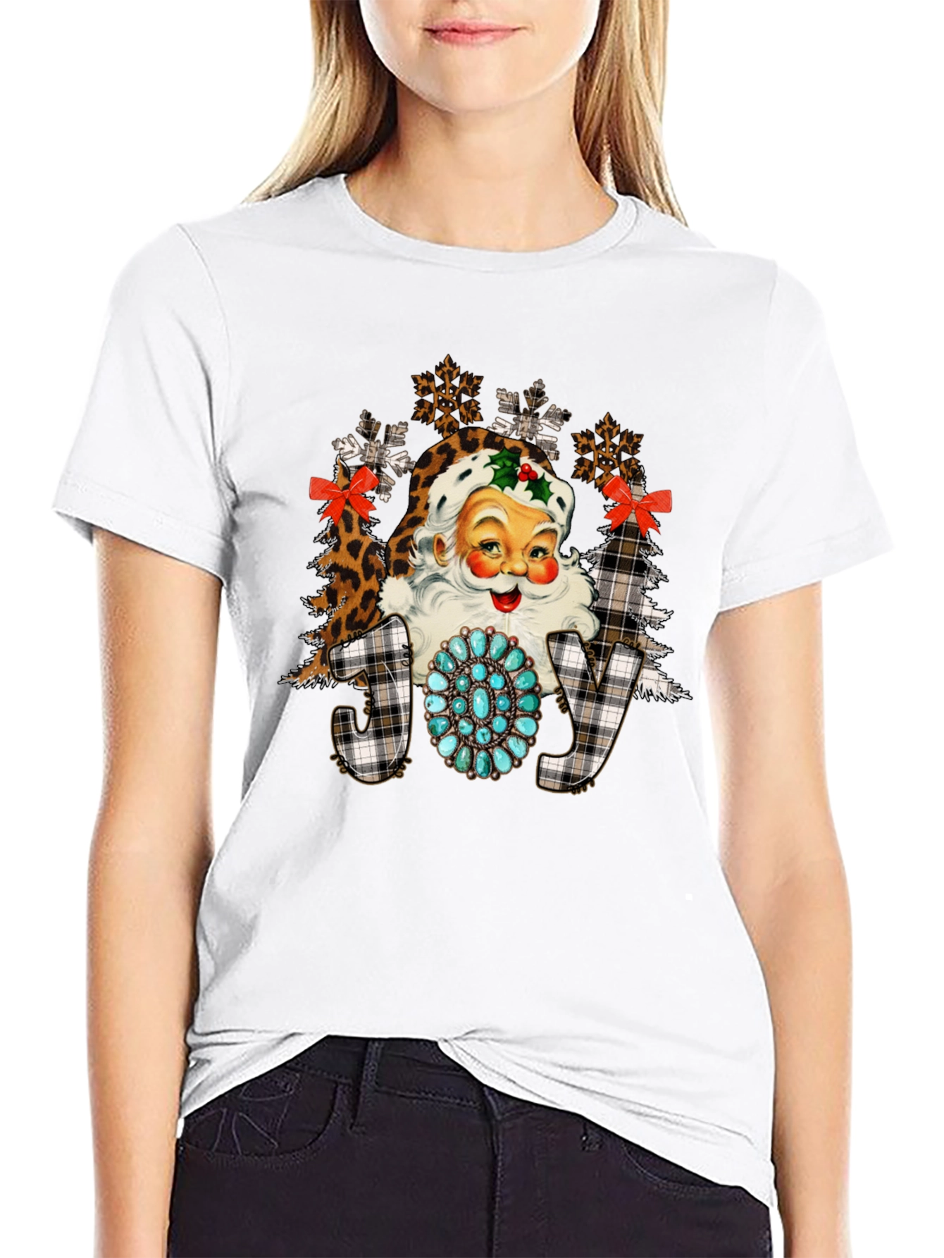 Festive Santa Graphic Tee