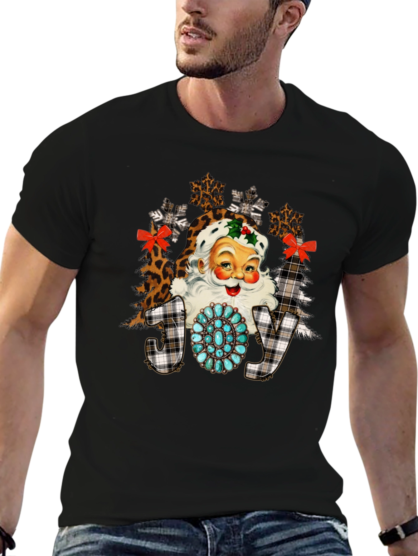 Festive Santa Graphic Tee