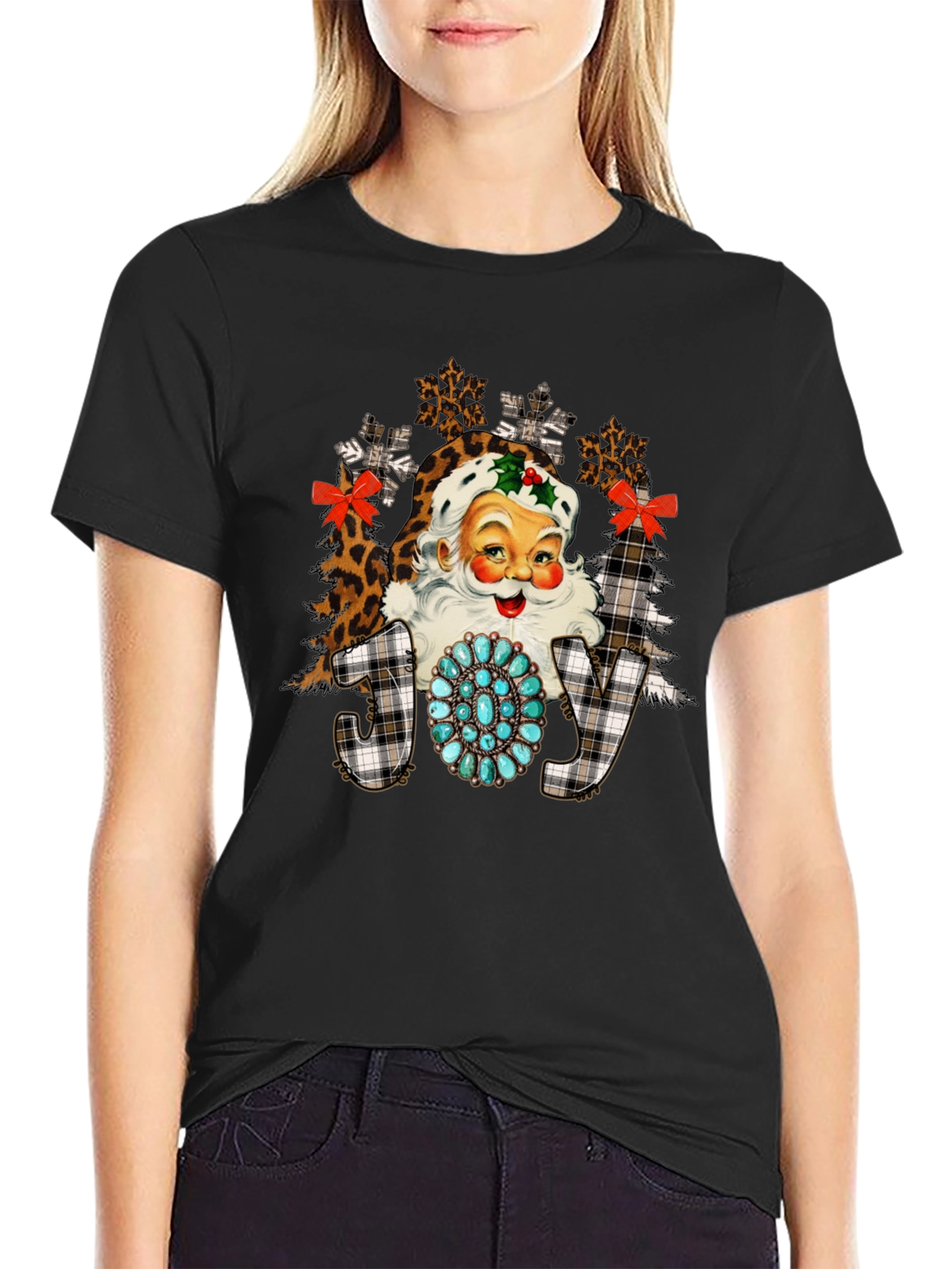 Festive Santa Graphic Tee