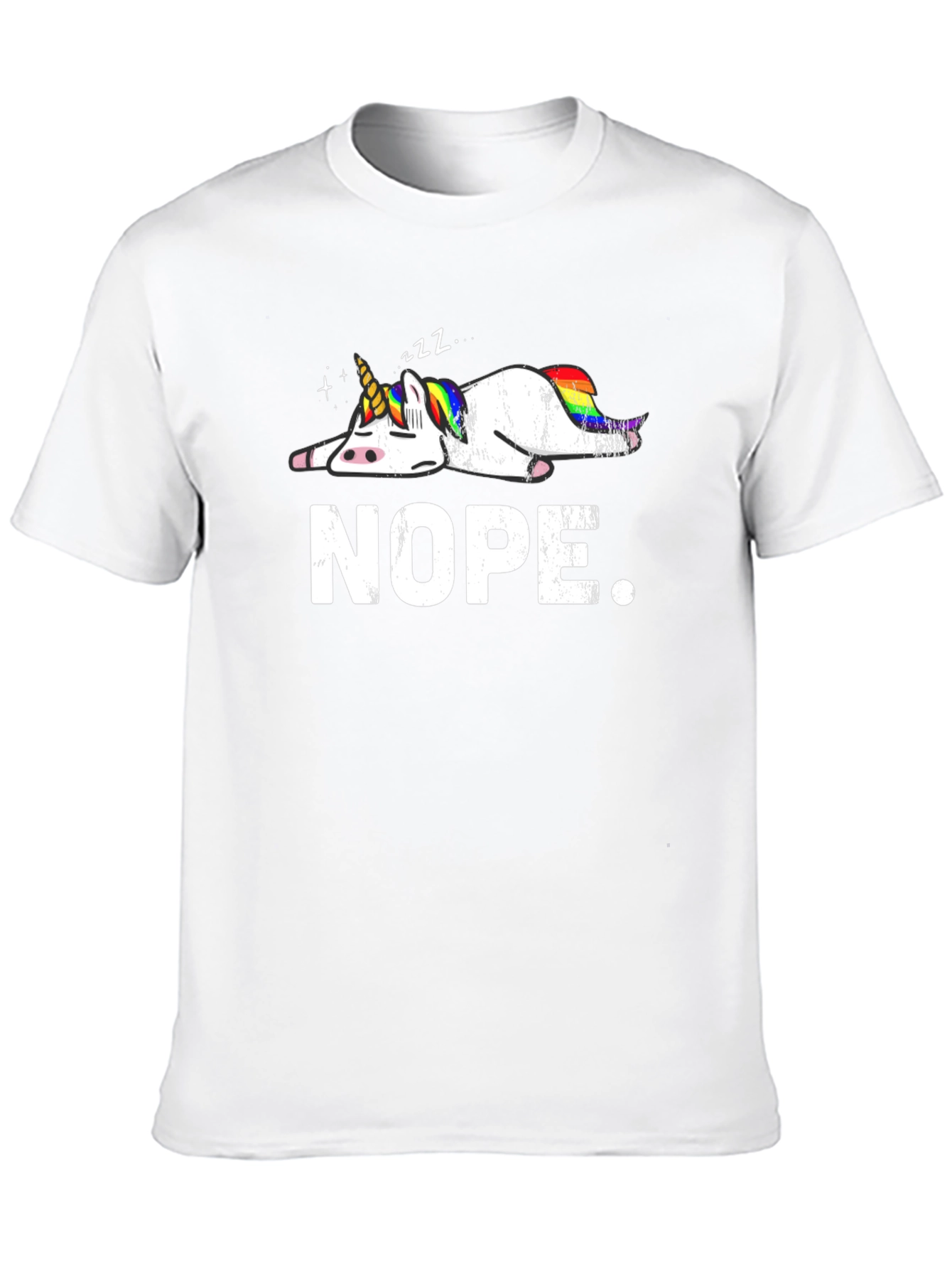 Nope Unicorn T-Shirt - Lazy Days