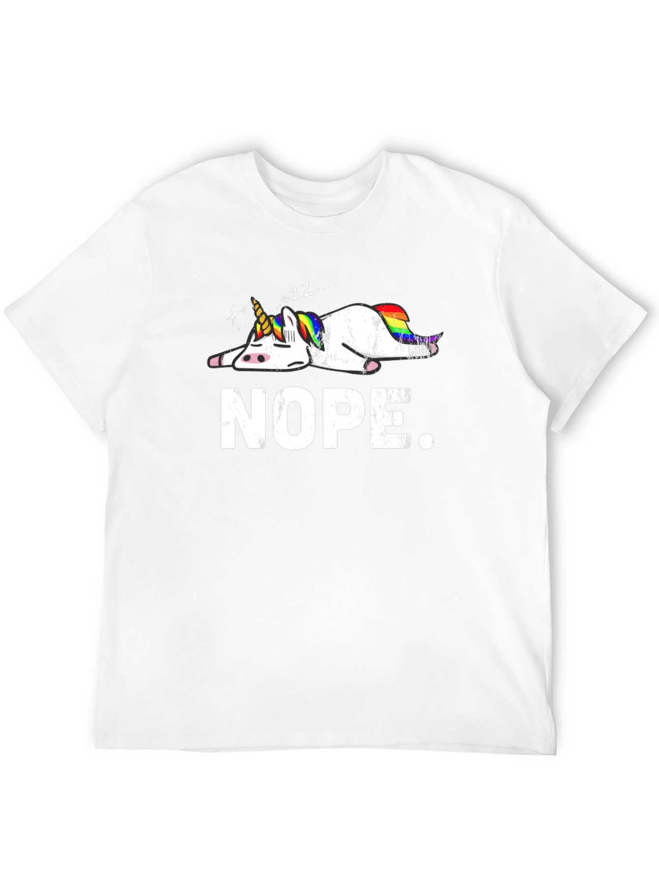 Nope Unicorn T-Shirt - Lazy Days