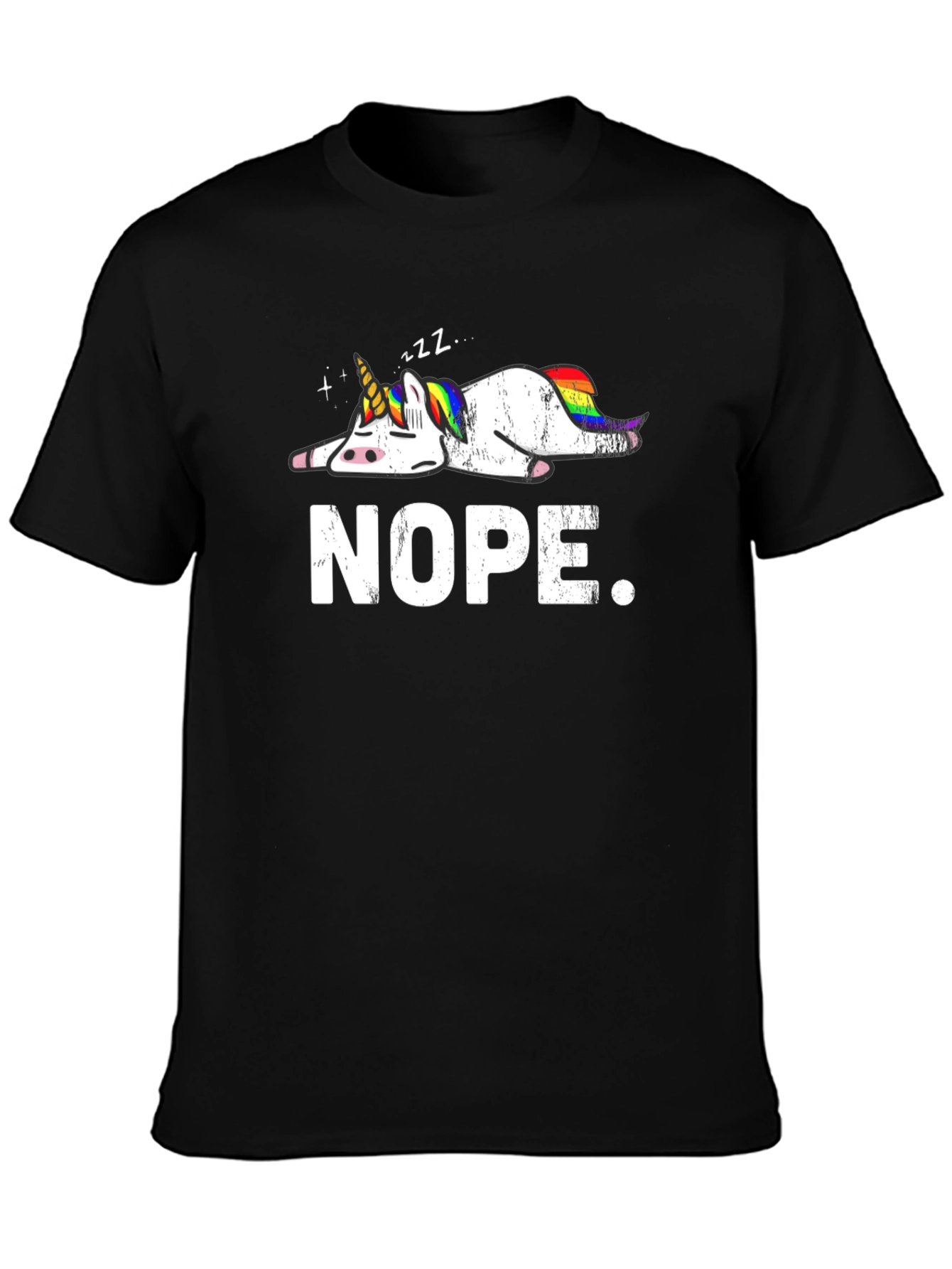 Nope Unicorn T-Shirt - Lazy Days
