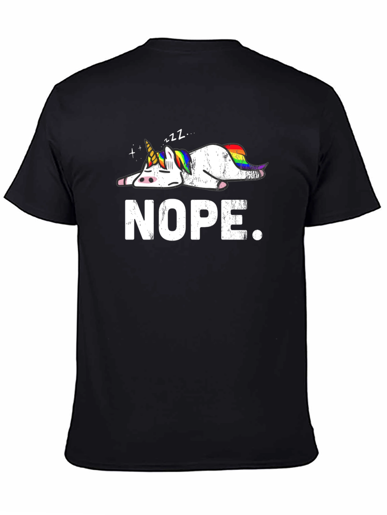 Nope Unicorn T-Shirt - Lazy Days
