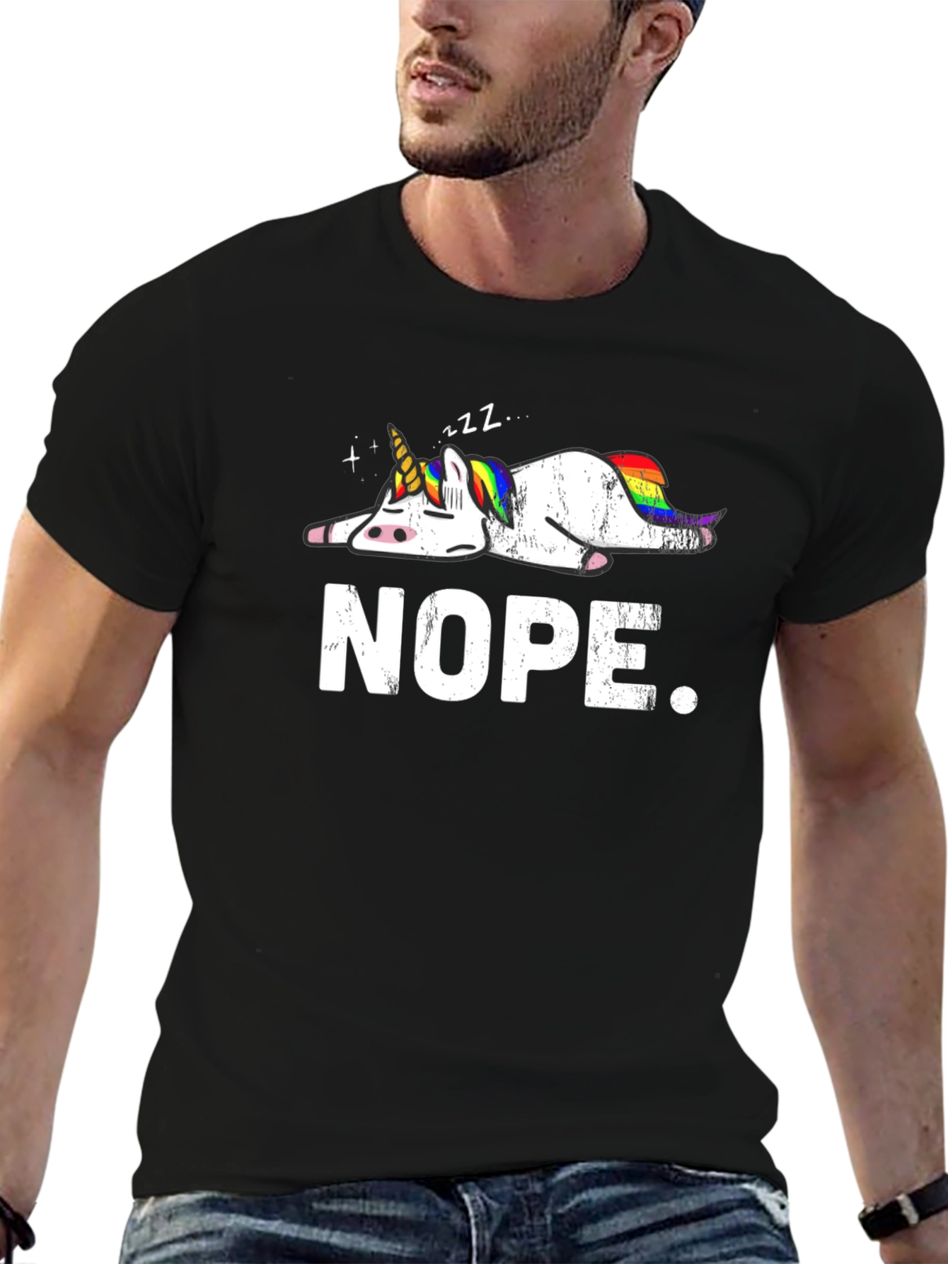 Nope Unicorn T-Shirt - Lazy Days