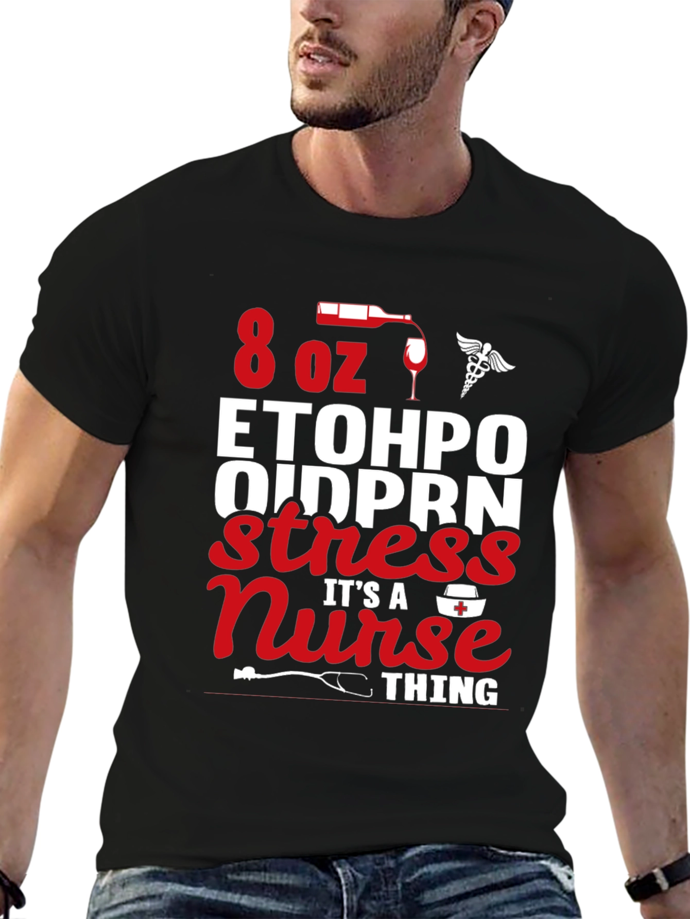 Funny Nurse T-Shirt - ETOHPO OIDPRN Stress