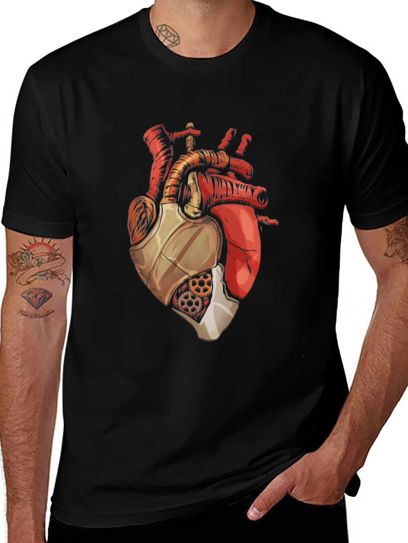 Mechanical Heart Graphic T-Shirt