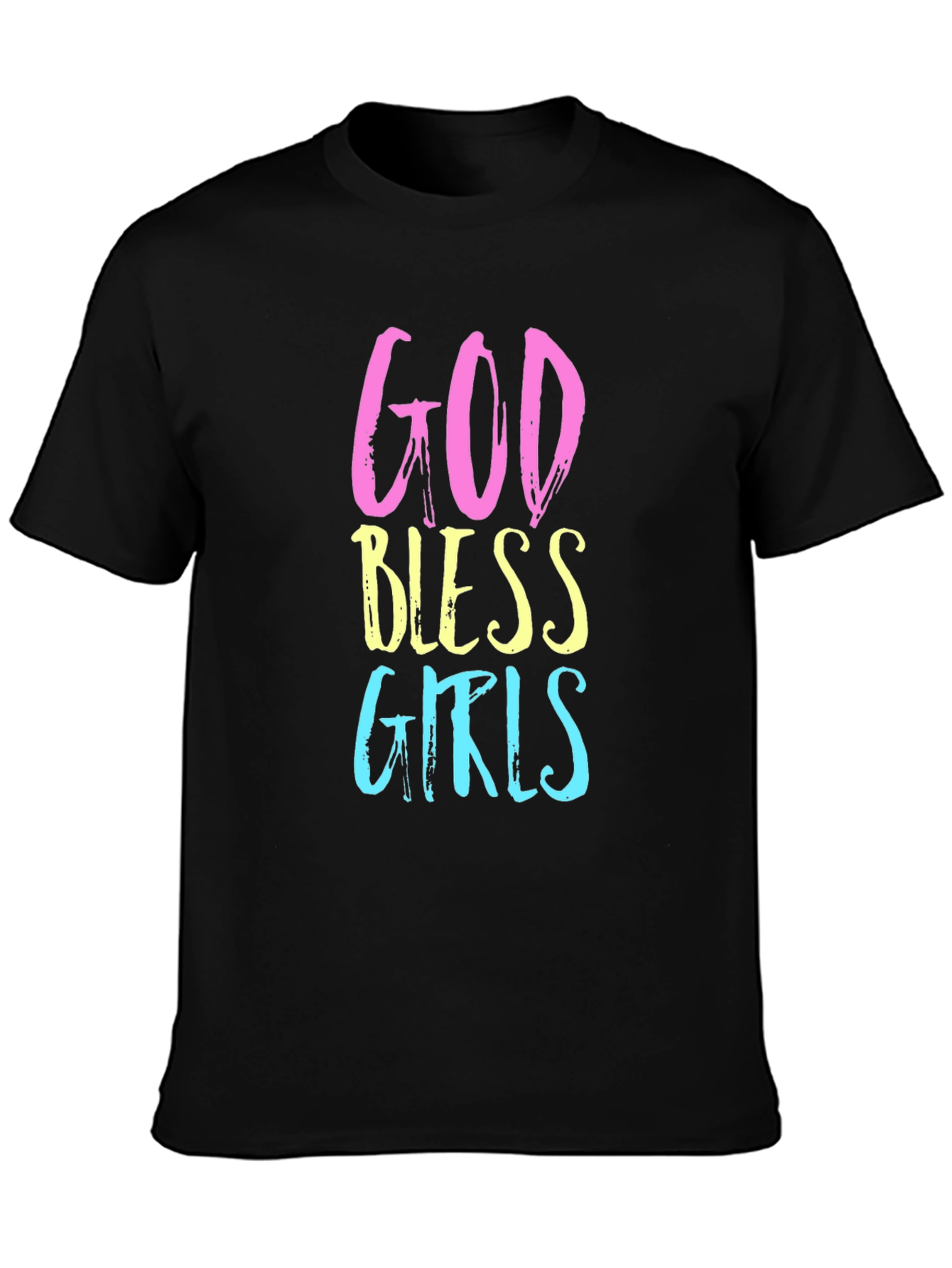 God Bless Girls Graphic Tee - Black