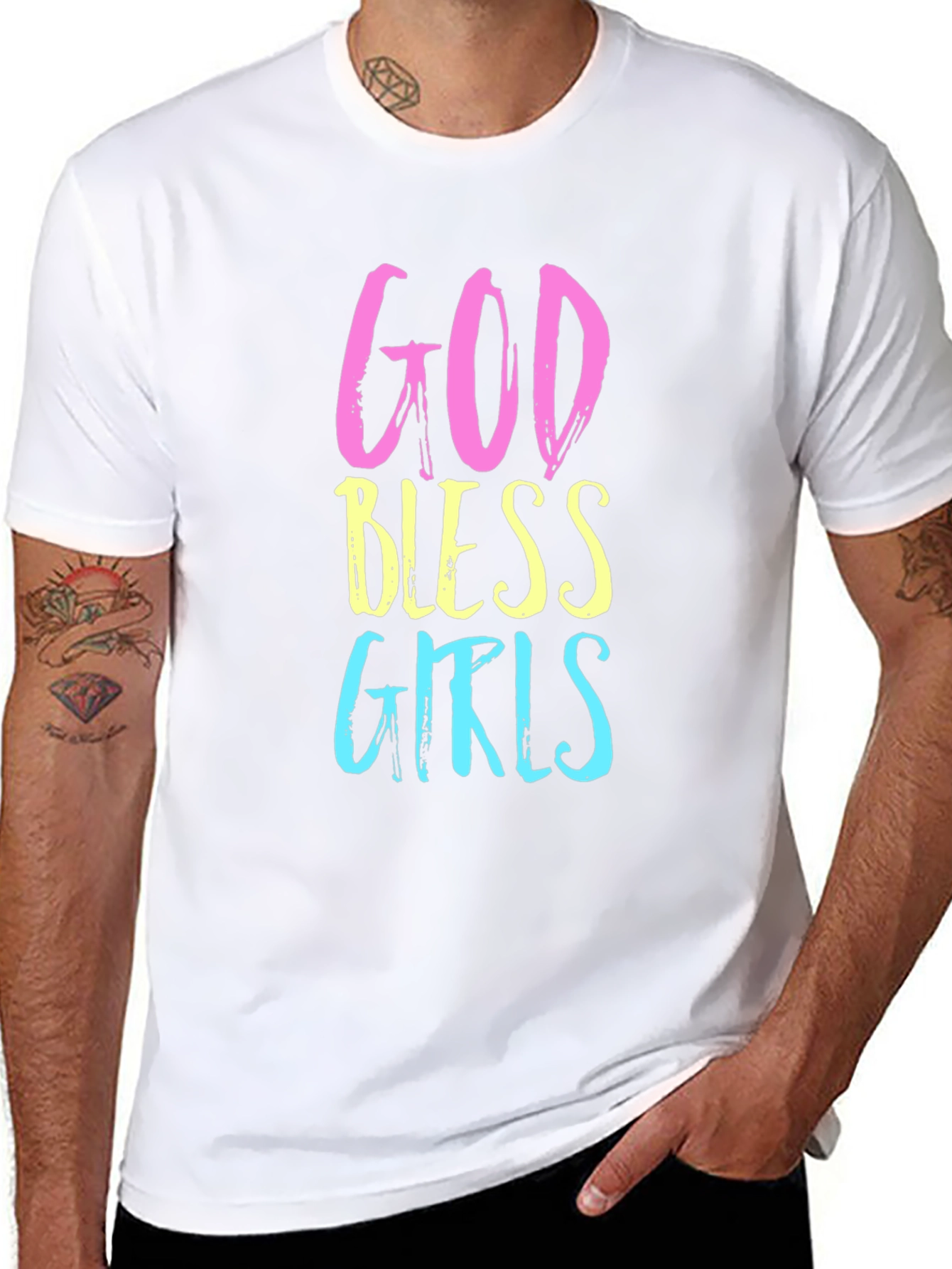 God Bless Girls Graphic Tee - Black