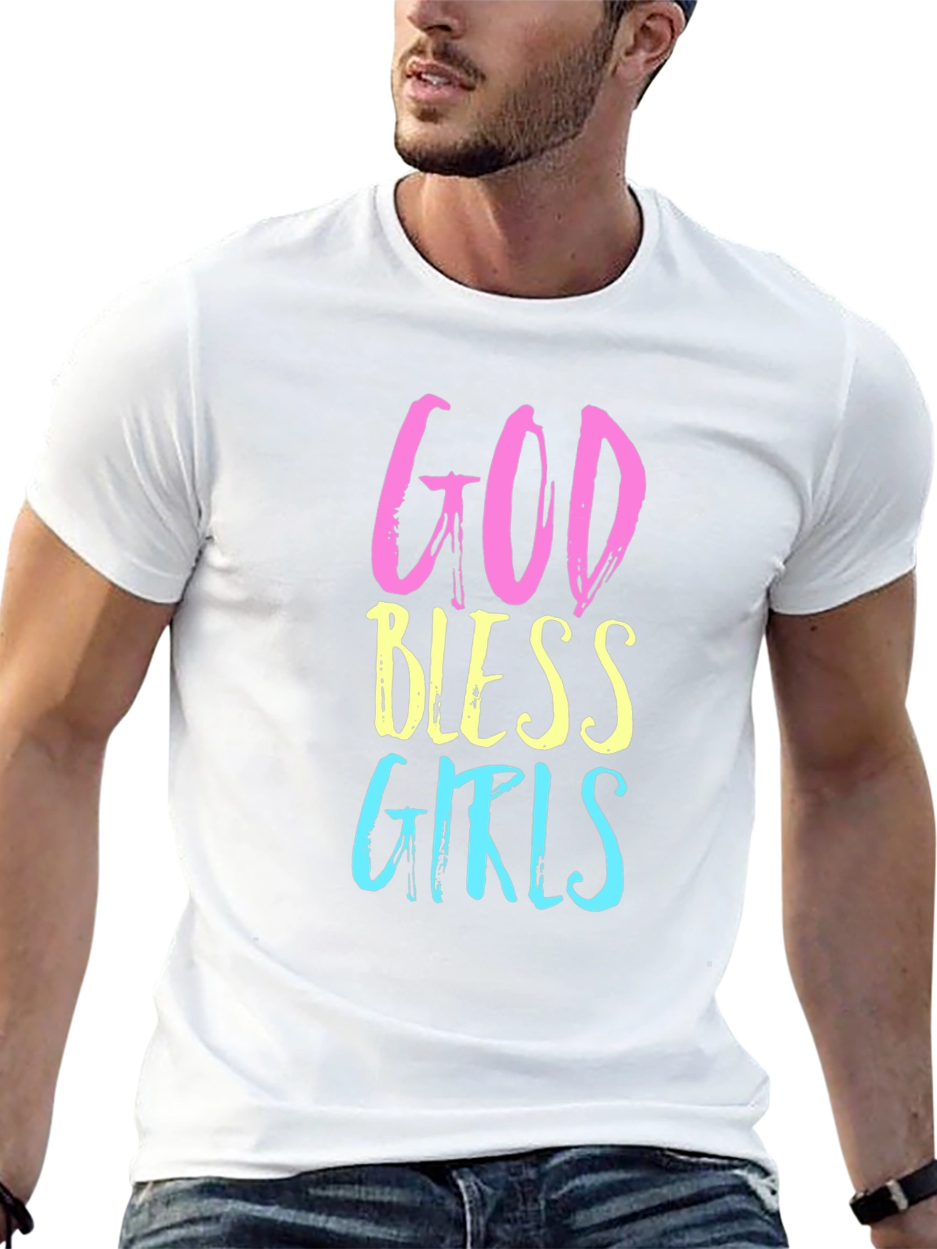 God Bless Girls Graphic Tee - Black