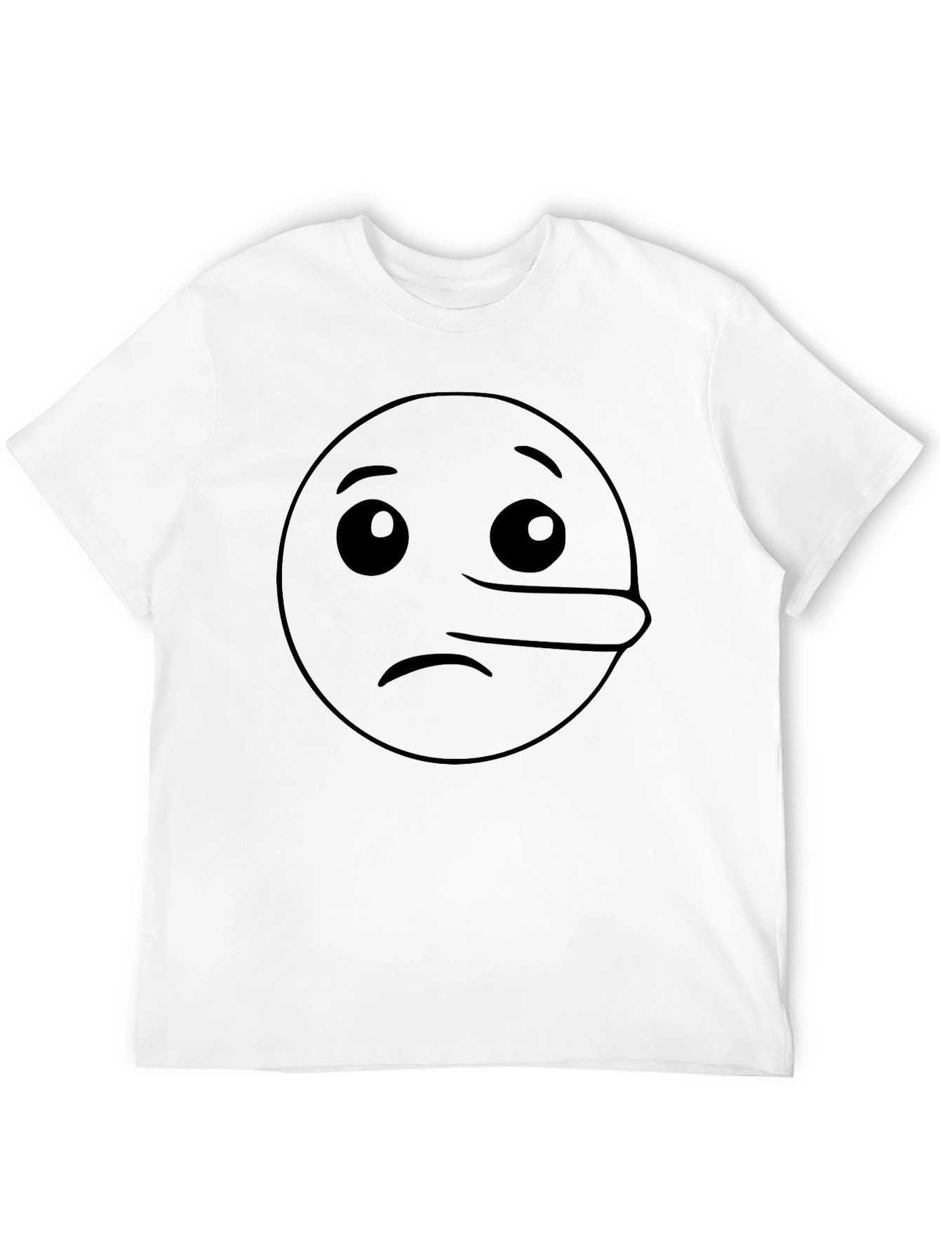 Liar Emoji Graphic T-Shirt - Black