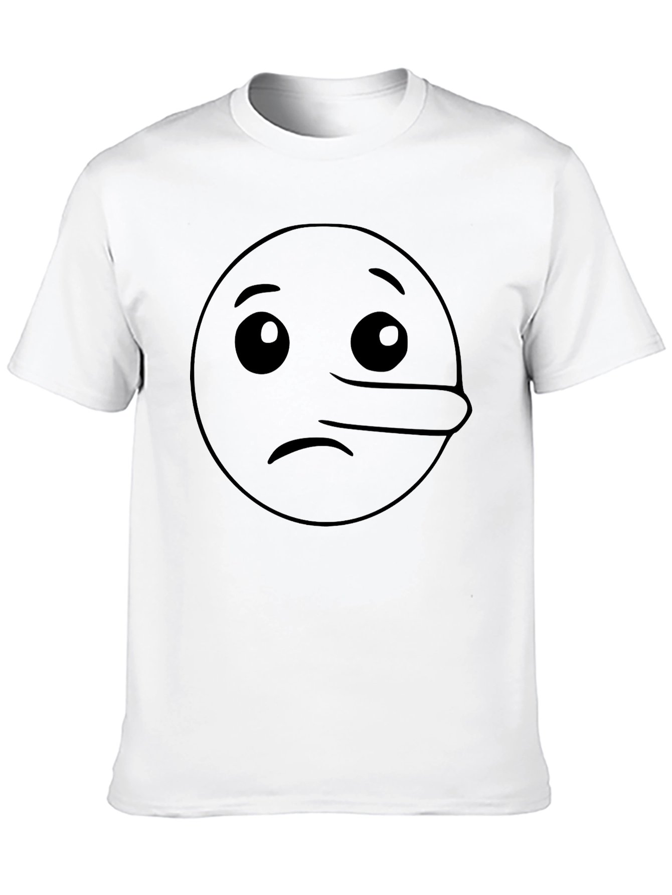 Liar Emoji Graphic T-Shirt - Black