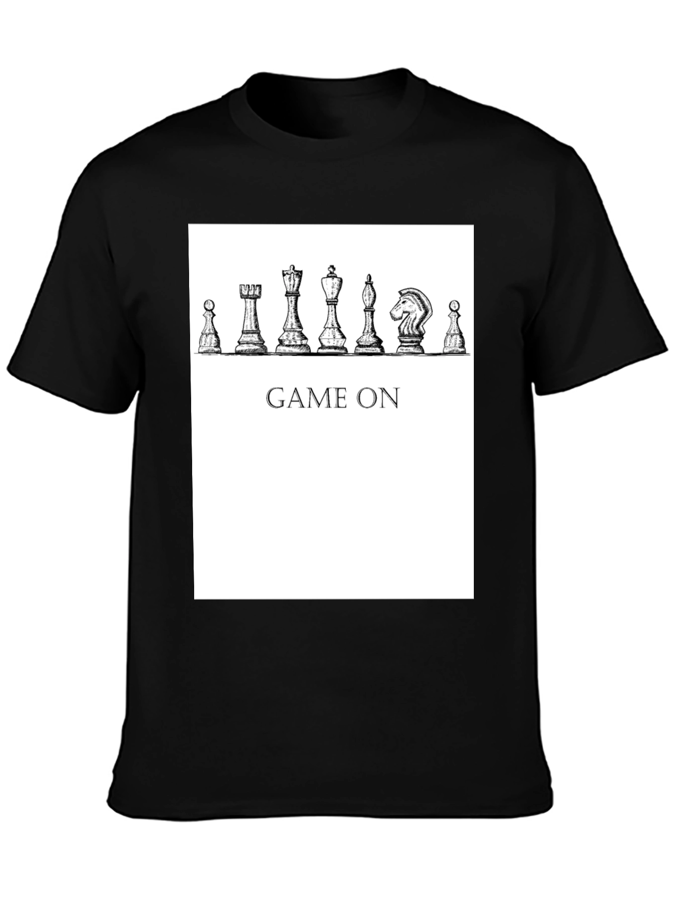 Game On Chess Piece Graphic T-Shirt