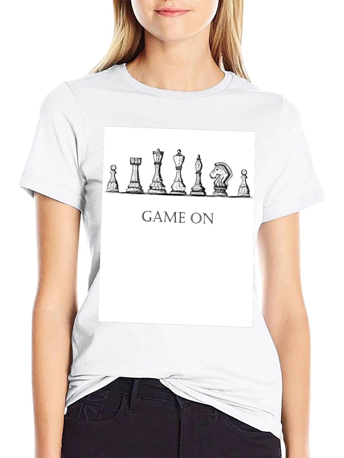 Game On Chess Piece Graphic T-Shirt