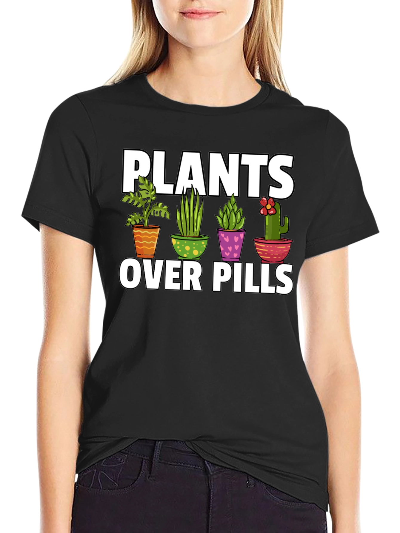 Plants Over Pills Graphic T-Shirt