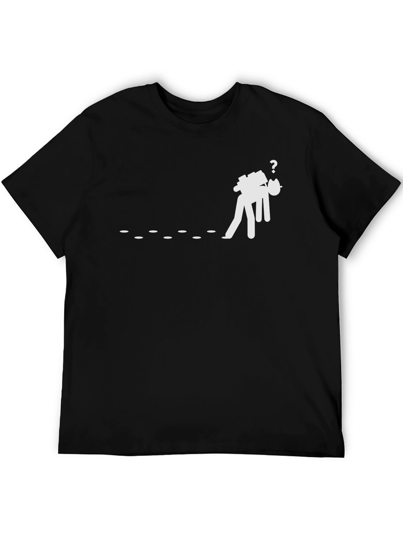 Lost Hiker Graphic Tee - Black Cotton T-Shirt